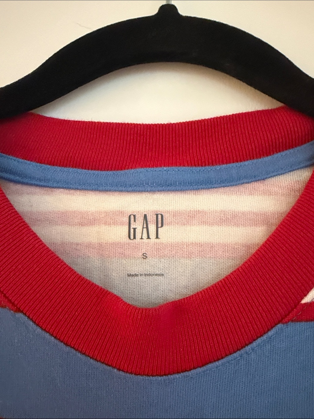 GAP Blue Red White Striped Long Sleeve Tee - Picture 2 of 4